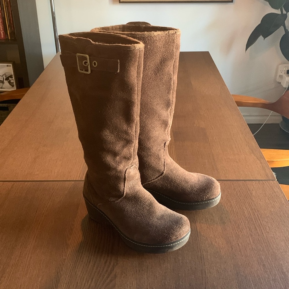 CROCS Brown Heeled Boots
